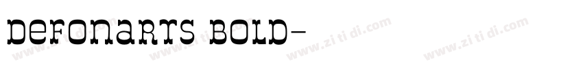 DeFonarts Bold字体转换